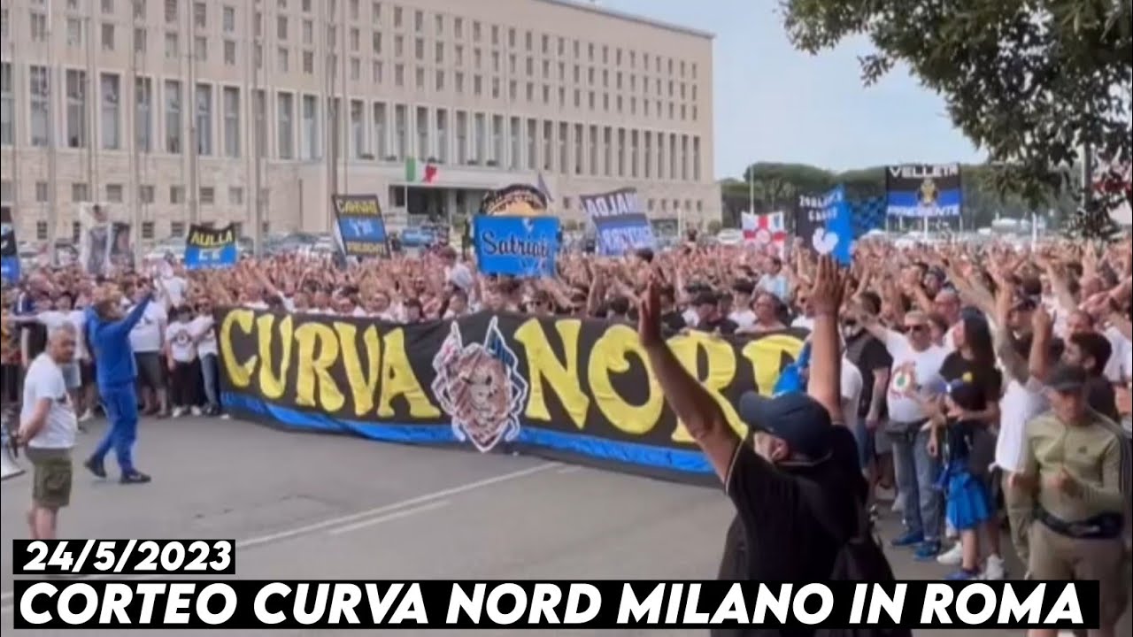 CORTEO CURVA NORD MILANO IN ROMA 