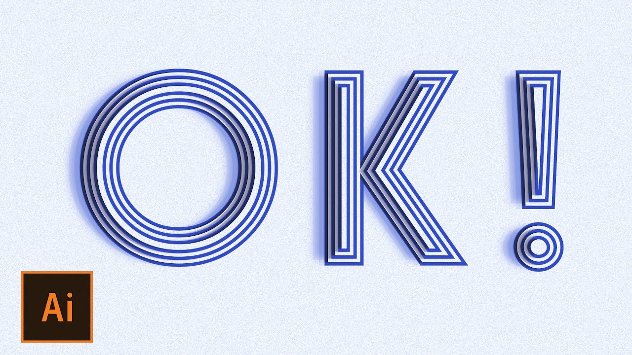 Easily editable multi-layered text effect in Adobe Illustrator | illustrator tutorial