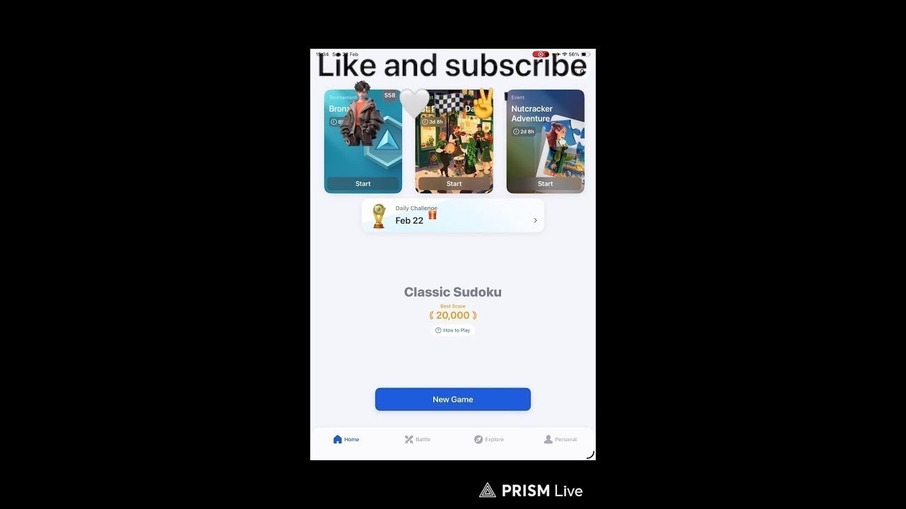 Live streaming of karim sudoku master