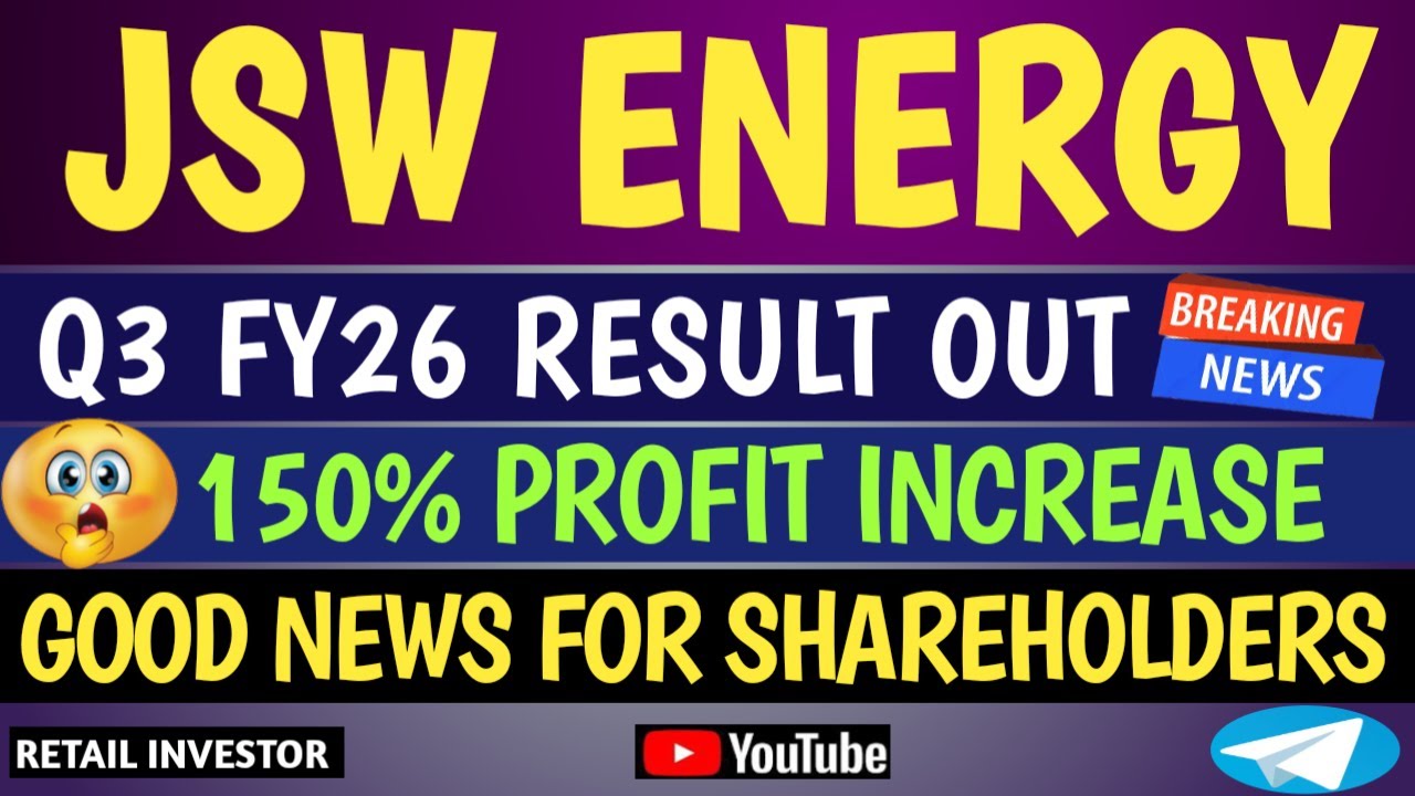 JSW ENERGY Q3 FY26 RESULT OUT | 150% PROFIT GROWTH | GOOD NEWS FOR SHAREHOLDERS | #jswenergy
