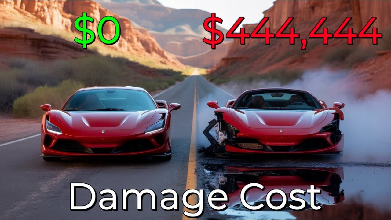 Realistic Crashes BeamNG.drive Damage Cost FERRARI | Epic Wallet Survival