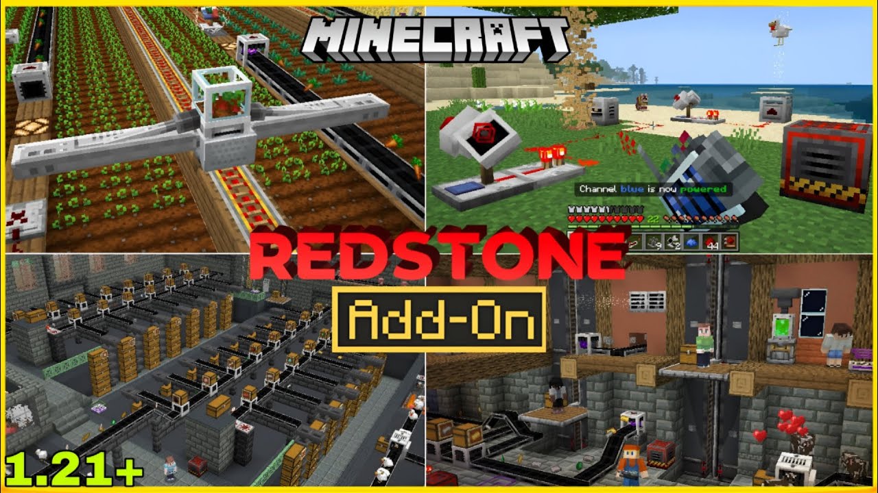Redstone addon for MinecraftPE by Pixelbiester  #minecraft #minecraftpe