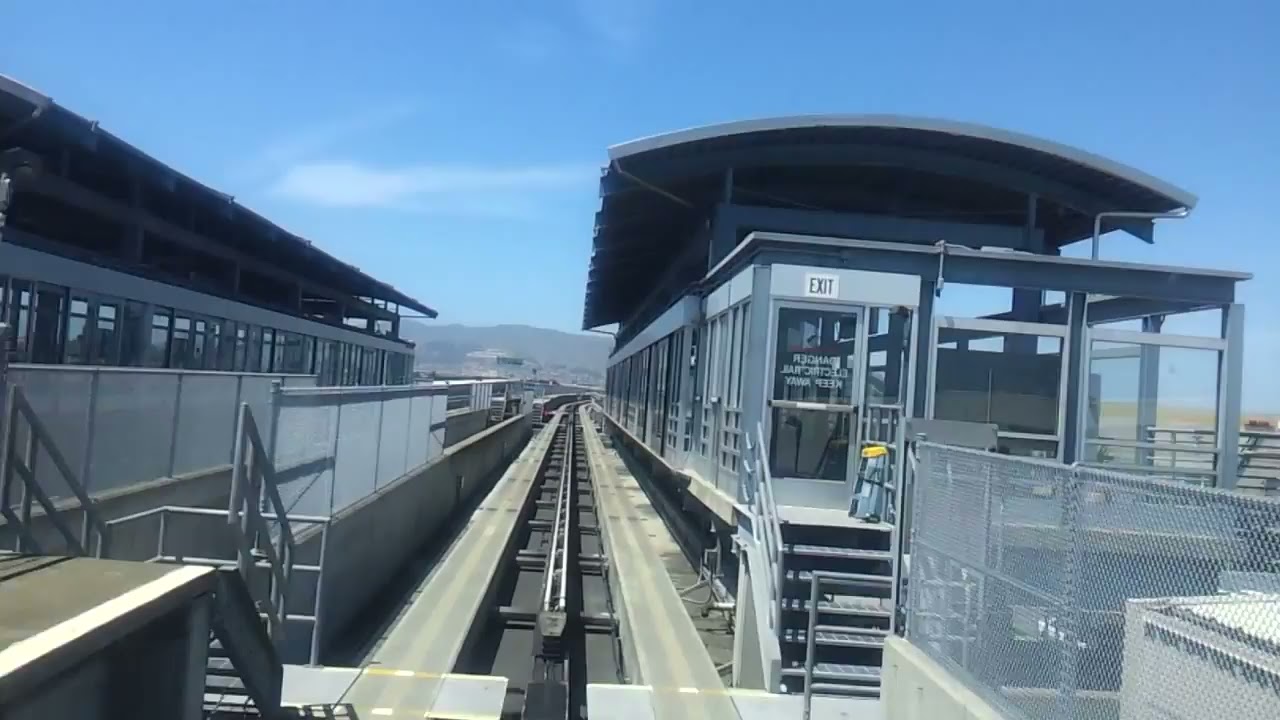 SFO AirTrain Blue Line - International Terminal G to Rental Car Center - Front View