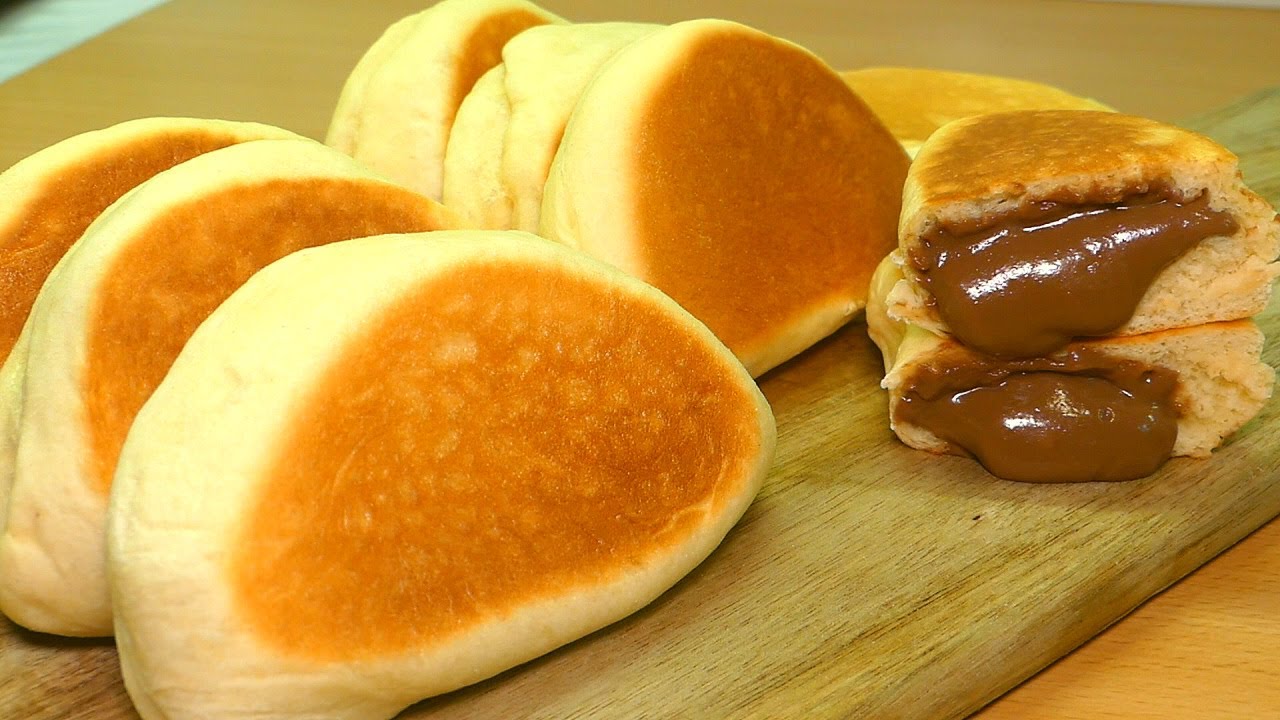 Хлеб с шоколадным кремом и кремом (без духовки) Хлеб на сковороде с шоколадным кремом