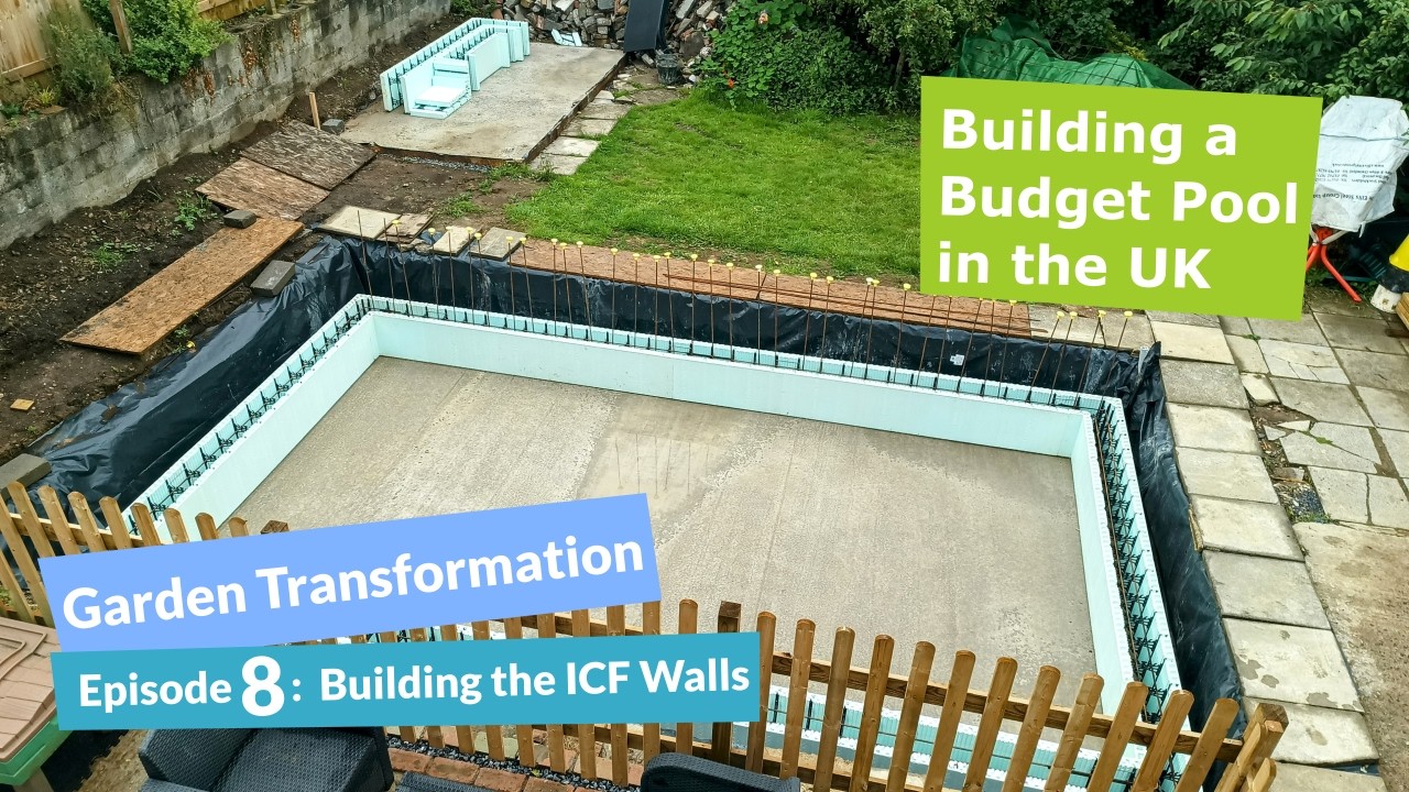 Ep.8 - Building the Pool Walls with ICF (Nudura) - Building a heated DIY Swimming Pool in the UK