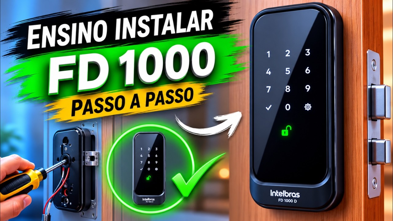 PASSO A PASSO DE COMO INSTALAR A FECHADURA INTELBRAS FD 1000