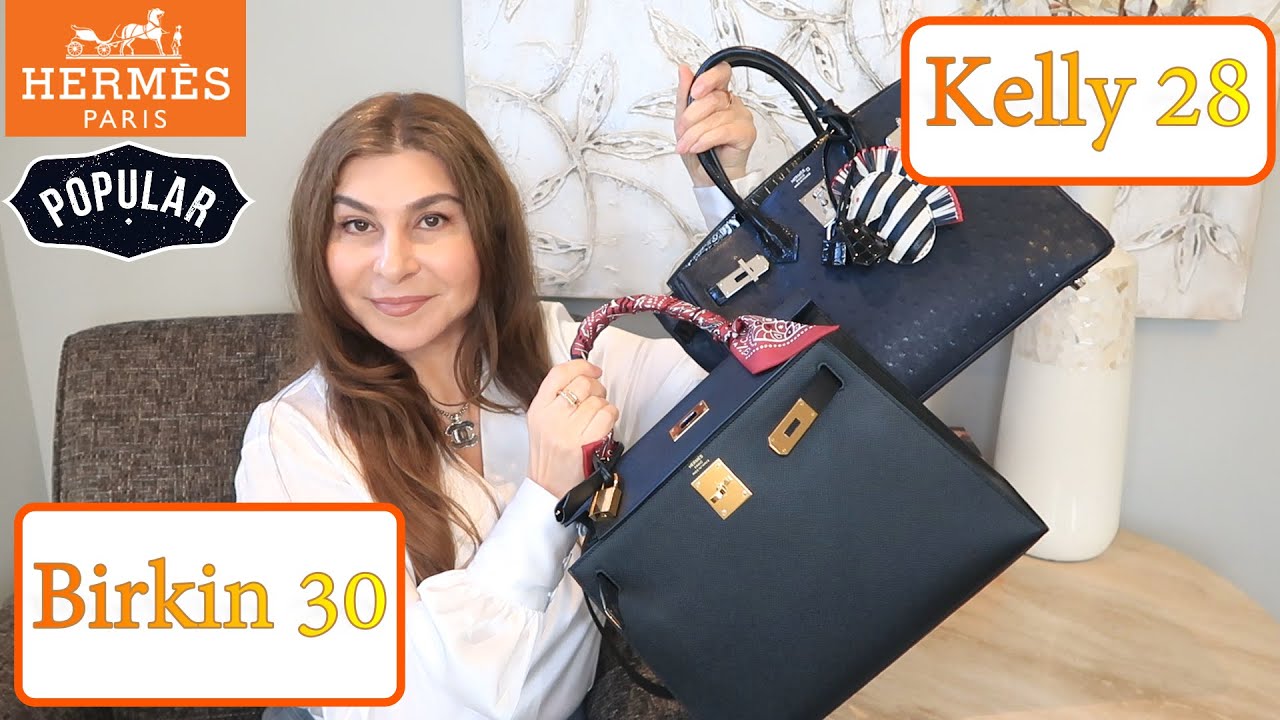 Hermes Birkin 30 & Kelly 28 comparison | Hermes Popular Size & Leather | BagOrganizersShop | OxanaLV