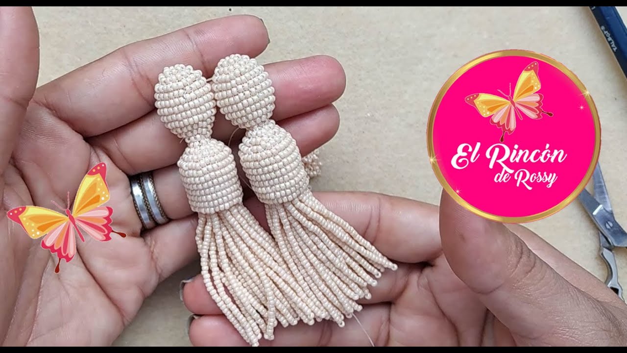 💝 Tassels  en mostacillas paso a paso💋