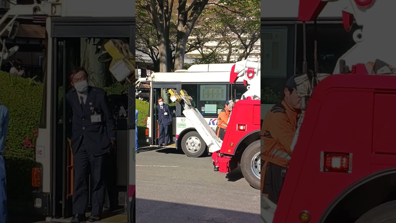高尾駅南口にレッカー車到着part2