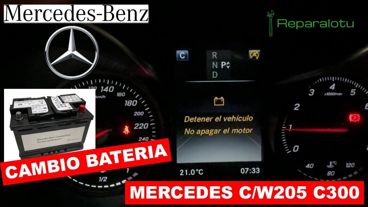 Cambio batería mercedes c300 w205 C205.