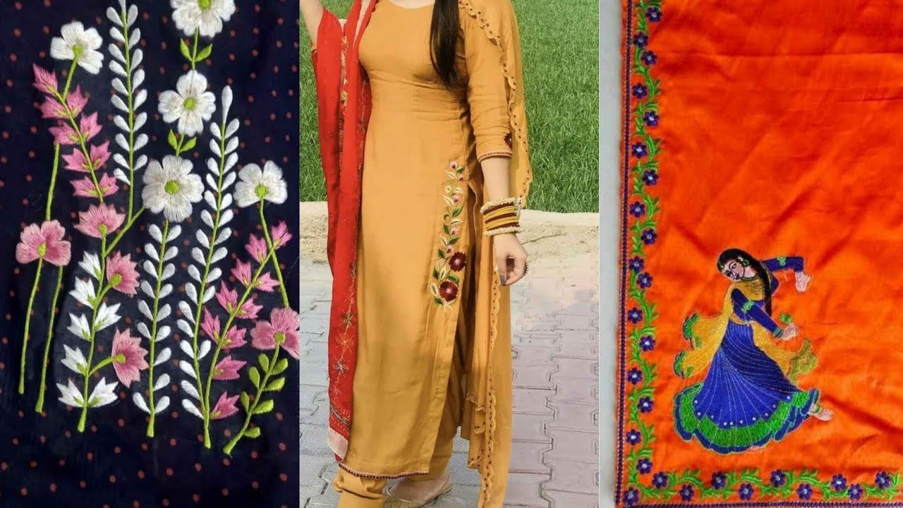 Embroidery Design For Punjabi Suit || Cutwork Embroidery || Machine Embroidery || Kadai Wale Suit