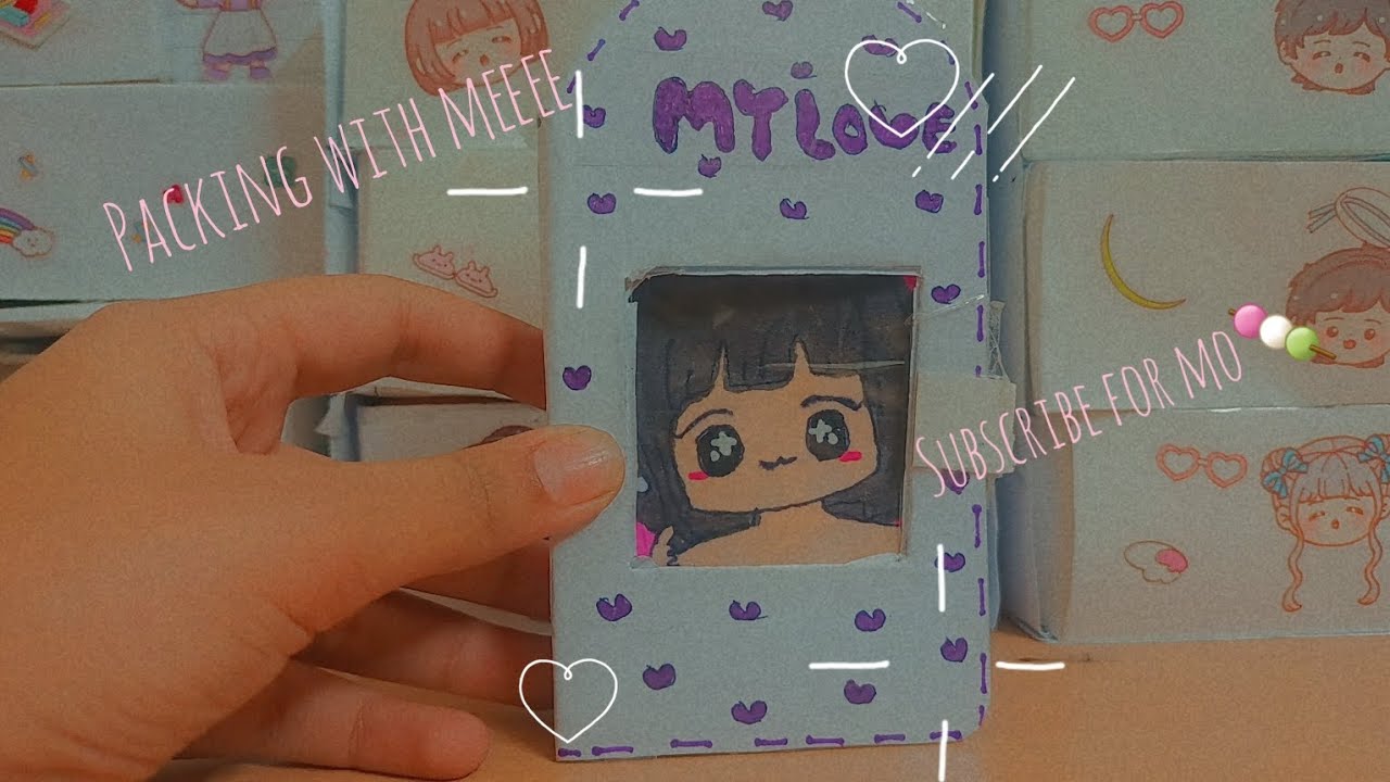 🎀Packing with meeee diy 🍡paper cards #diycrafts #diy (._.)#artandcraft #paper #subscribe🎀