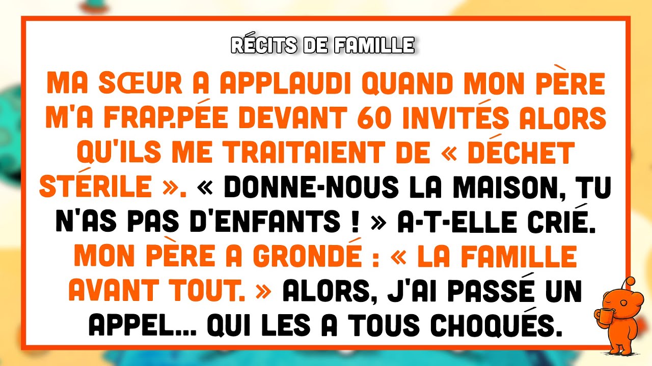 Ma sœur a applaudi quand mon père m’a frap.pée devant 60 invités en me traitant de «déchet stérile».