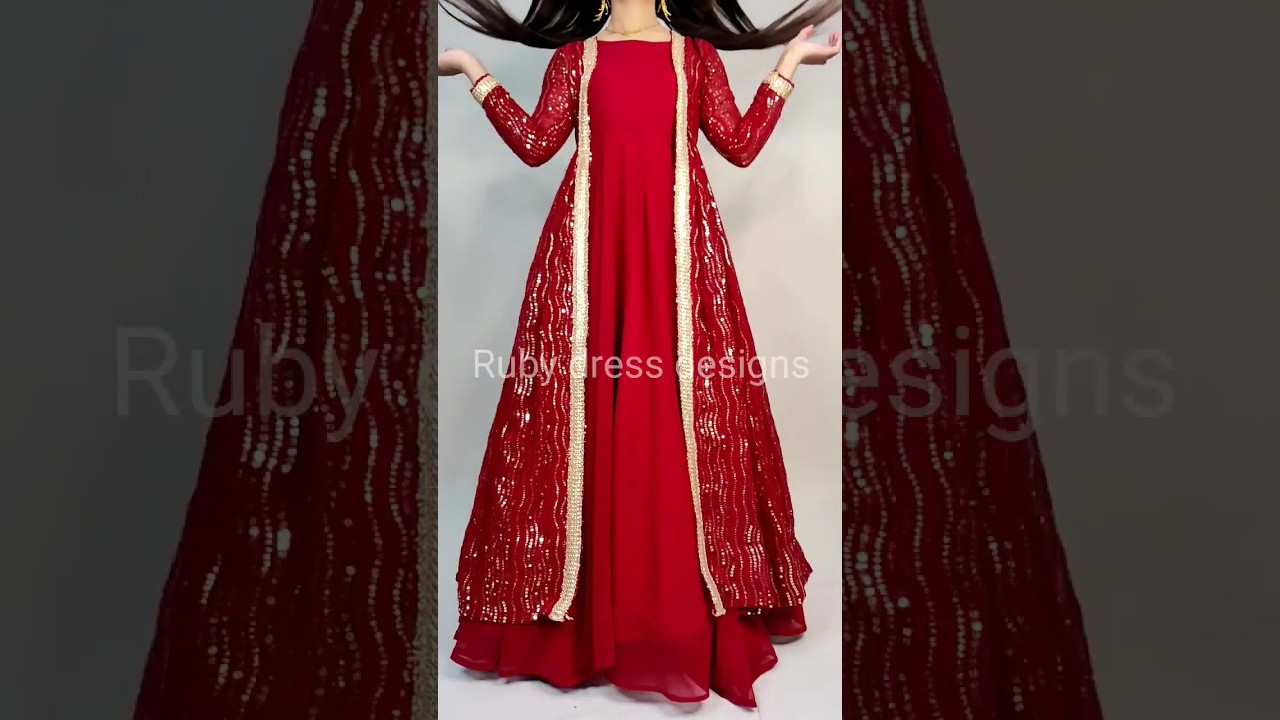 New style Party wear Jecket dress cutting & stitching/umbrella/Shrug long dress cutting & stitching