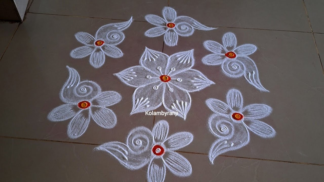 9:5 dots sangukolam #rangoli #muggulu #easyrangoli #kolam #padikolam #pookolam 