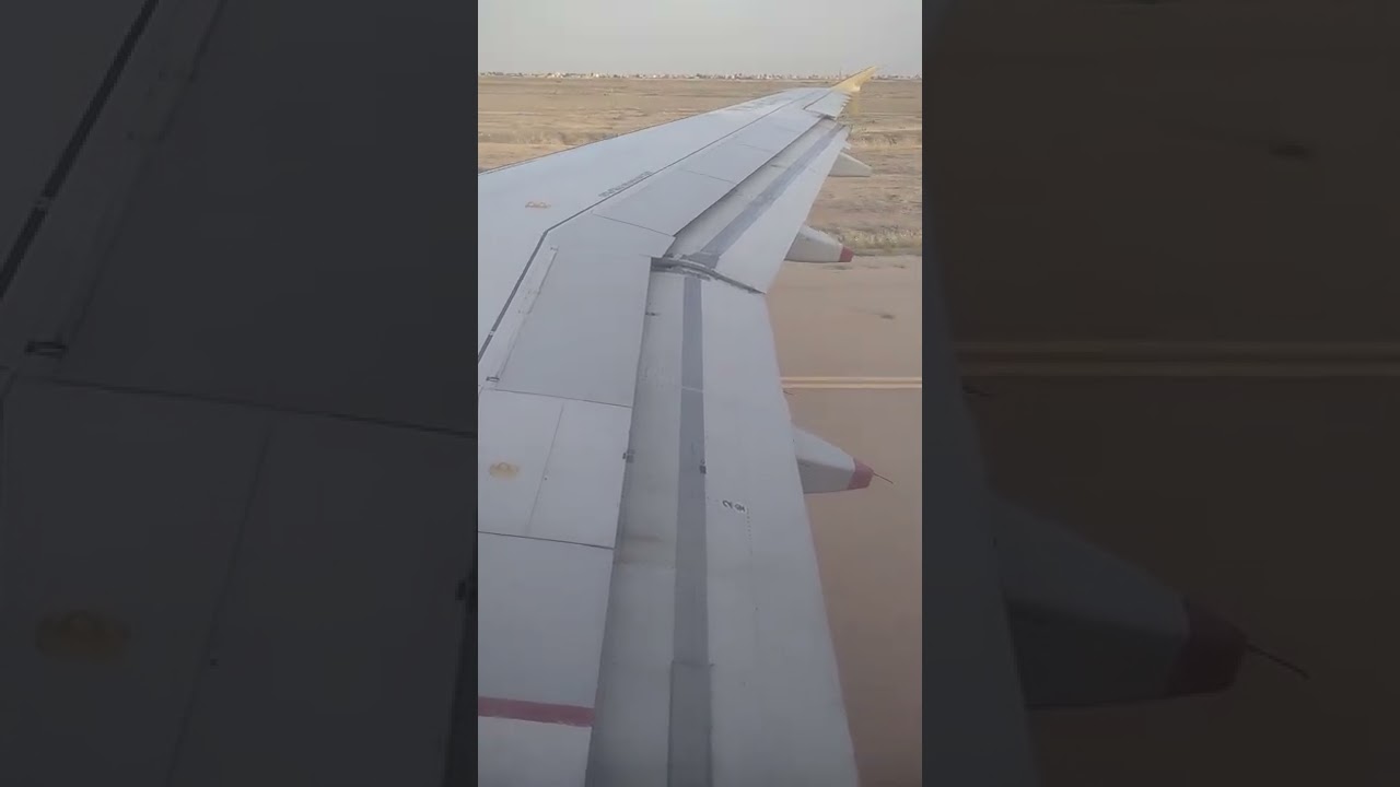 هذه لحظات اقلاع الطائره من مطار دمشق الدولي متوجهة الى مطار اربيل