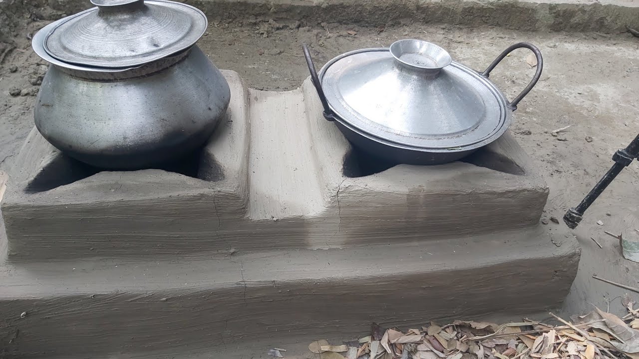 এক দিনে দুই চুলা বানিয়ে রান্না করে ফেল্লাম🤗🤗 খুব সহজে দুই চুলা বানানোর নিয়ম।