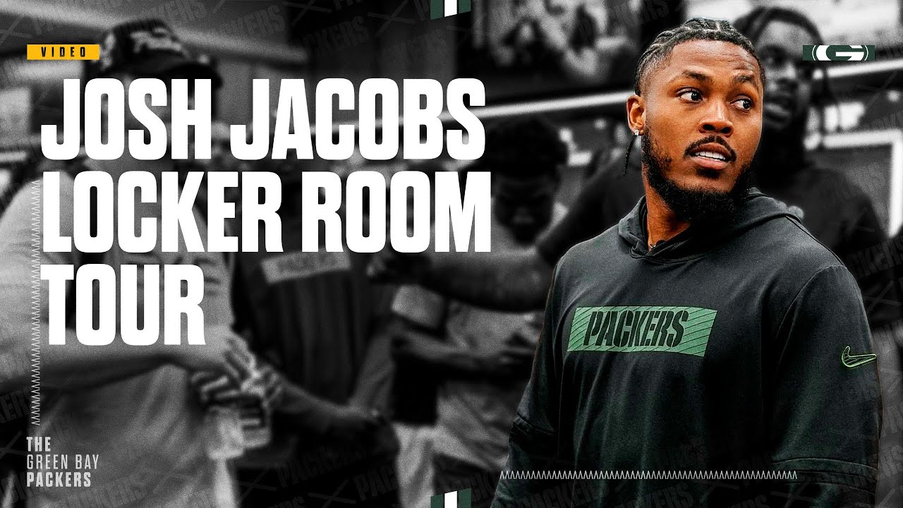 Packers RB Josh Jacobs tours the new locker room