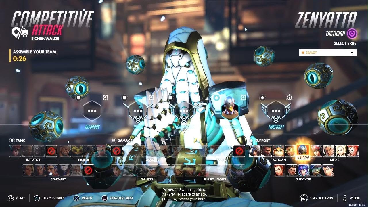 Overwatch: Zenyatta Competitive Support Placement Game 2/20/26