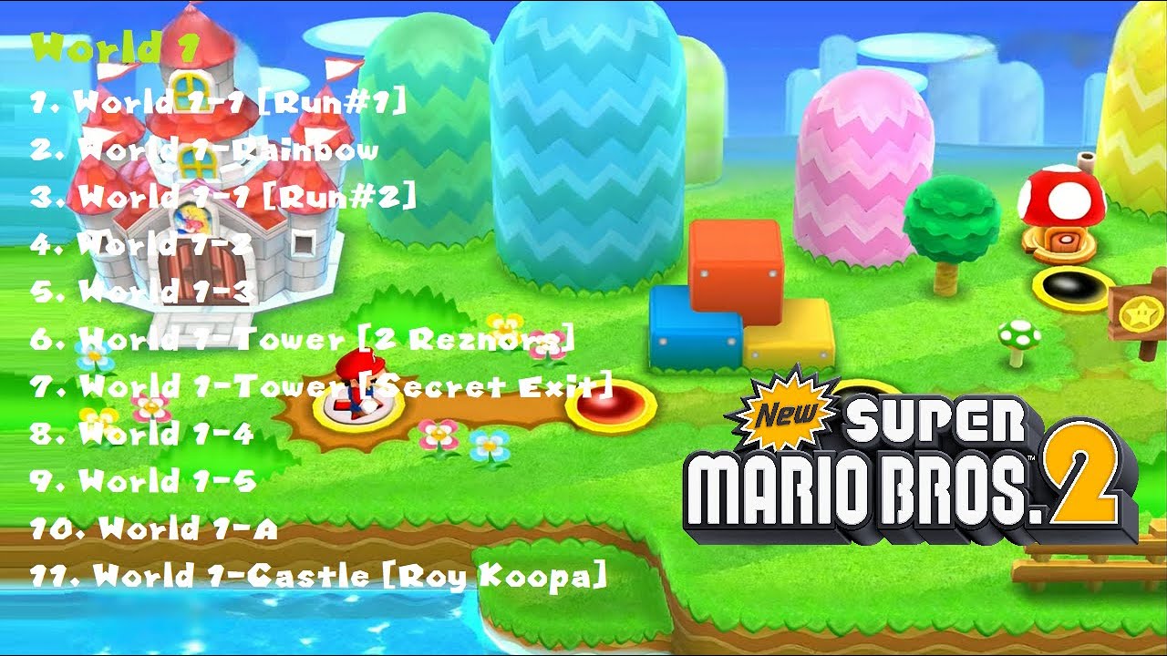 New Super Mario Bros 2 (3DS|HD Texture Pack) (100%) (1/9) / World 1 [5:3/4K@60]