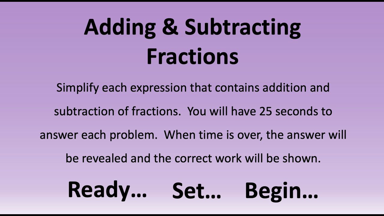 5 Minute Math Quiz - Multiplying & Dividing Fractions 4