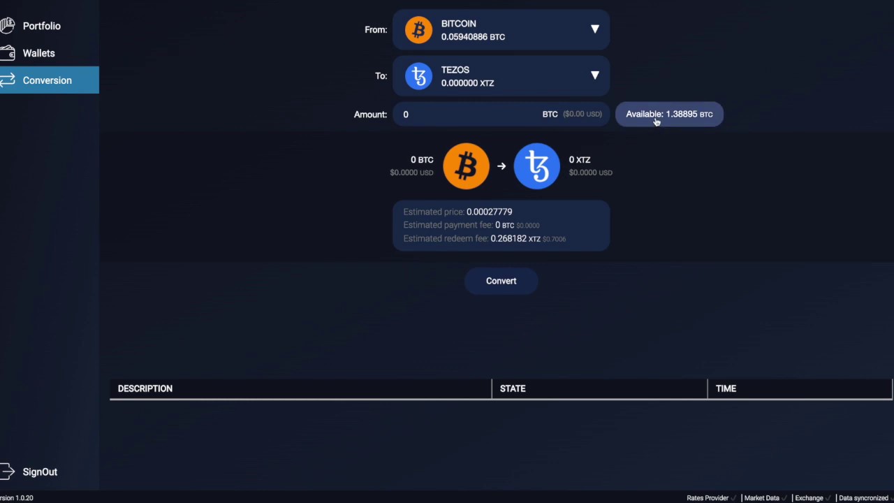 Testing Atomex to swap Bitcoin for Tezos