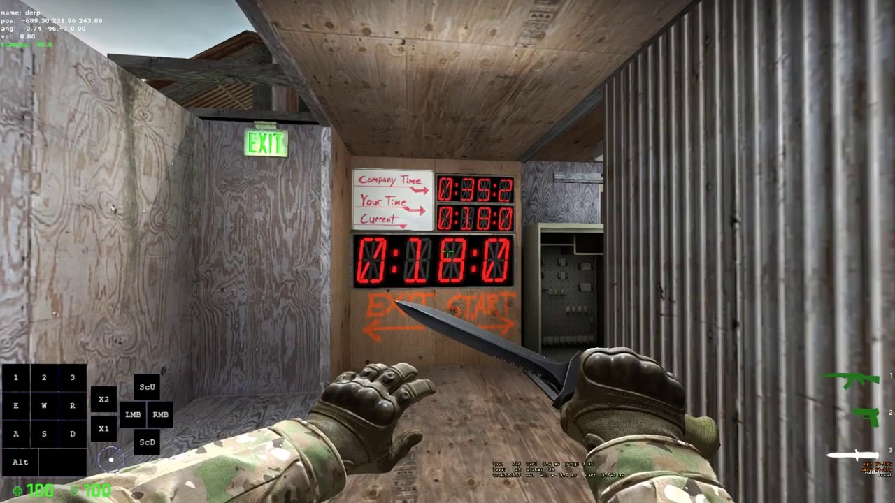 CS:GO Gun Range Speedrun (128 tick) 