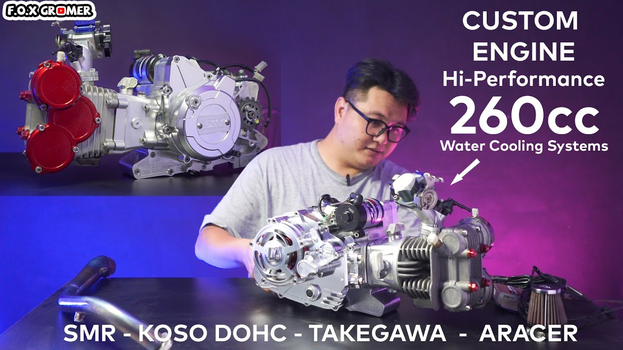 Động cơ 260cc full CNC SMR x KOSO MICKEY DOHC x TAKEGAWA x ARACER cho Honda Grom  | F.O.X Gromer