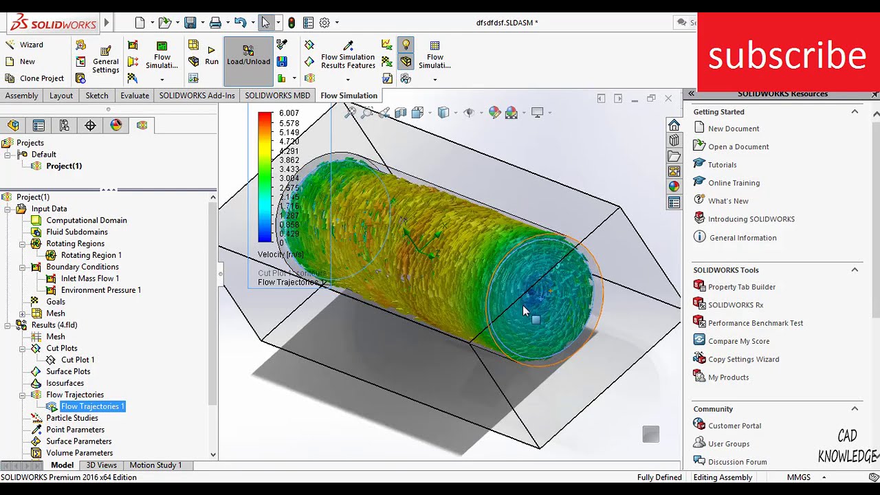 Моделирование потока двигателя для начинающих в SolidWorks