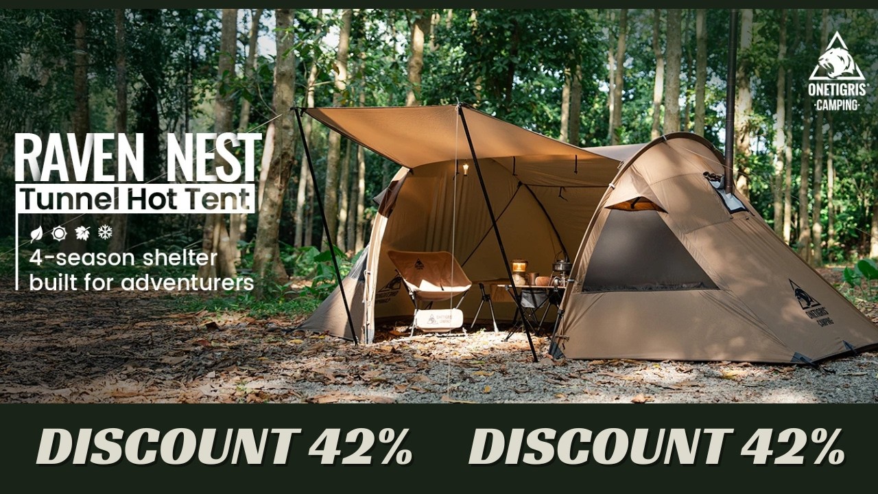 OneTigris Coco Nest Solo Dome Tent with Stove Jack 3000mm Waterproof Camping Hot Tent