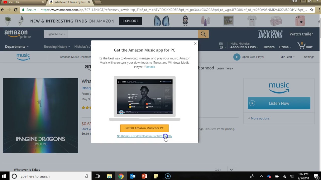 Uploading Music From Amazon to your MP3 Player