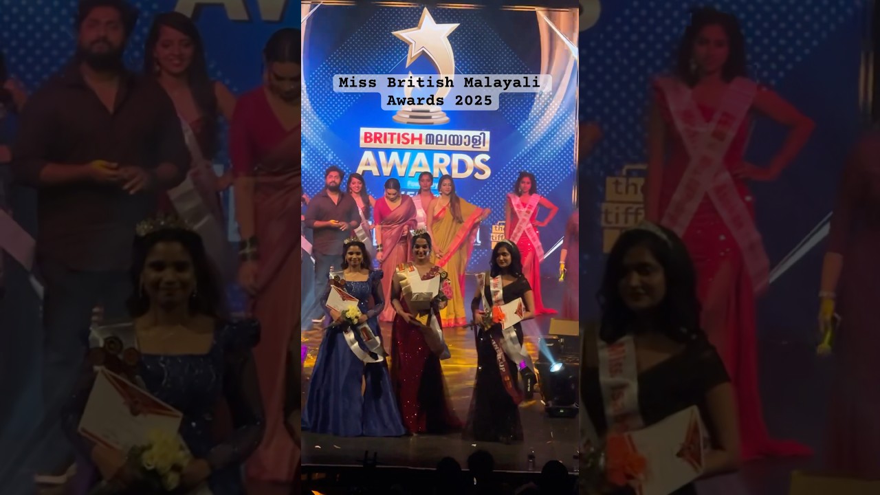 Miss British Malayali Awards 2025 Winners Ramp walk #britishmalayali #marunadanmalayali #shorts #fyp