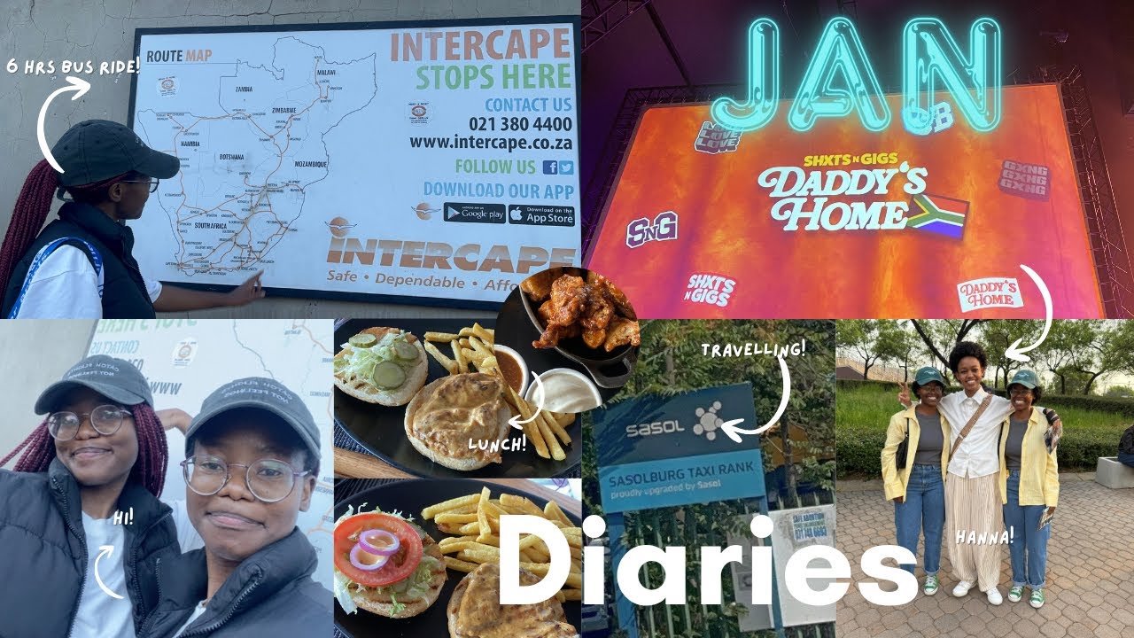 JAN DIARIES : TRAVEL VLOG - Lunch, 6 Hours Bus Ride Home & SHXTSNGIGS 🇿🇦 Tour
