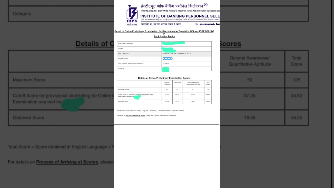 IBPS SO (AFO) prelims 2025 qualified 🥳😍