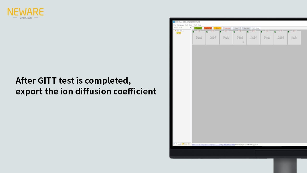 How to export the ion diffusion coefficient after GITT test is completed