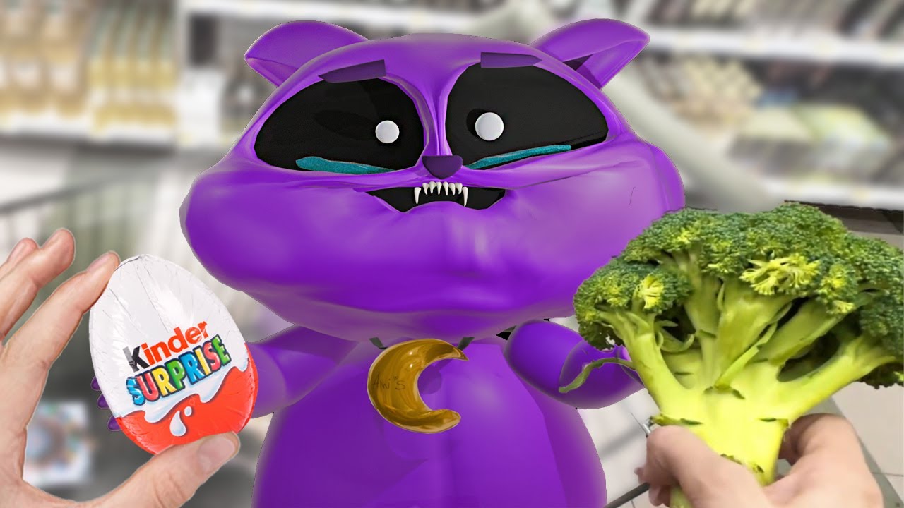 Capnap in convenience store with bad Sister | poppy playtime mukbang animation