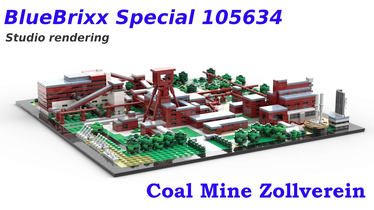 BlueBrixx Special 105634 Coal Mine Zollverein #bricklinkstudio rendering