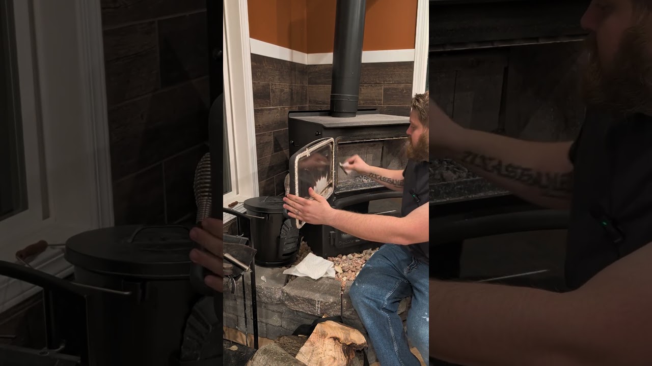 how to clean your wood stove glass! 🔥 