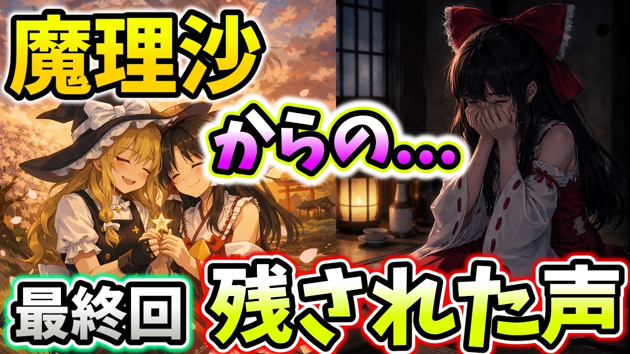 【ゆっくり茶番劇】魔理沙がいなくなる...後編　最終回#ゆっくり茶番 #ゆっくり茶番劇 #霊夢 #魔理沙