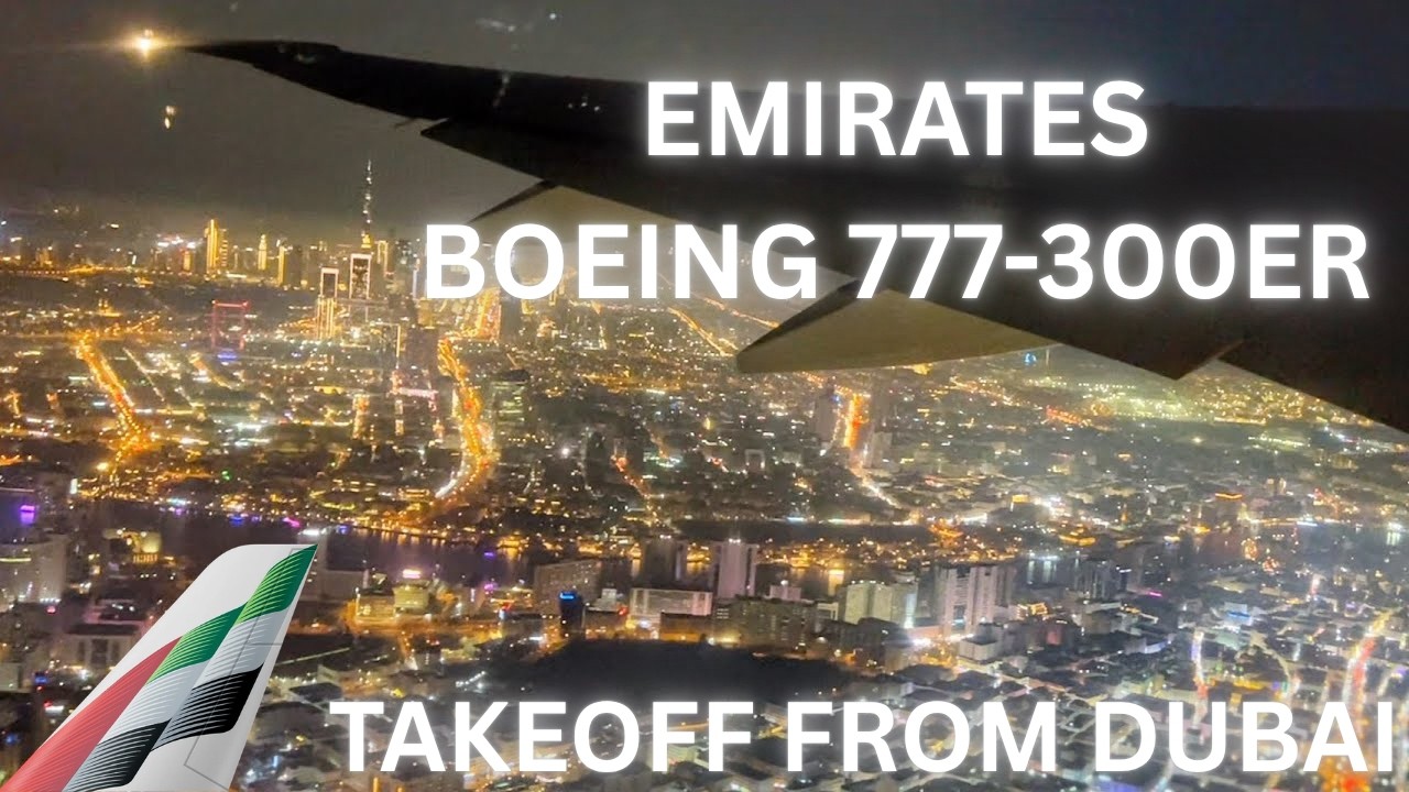Emirates Boeing 777 SCENIC Takeoff from Dubai