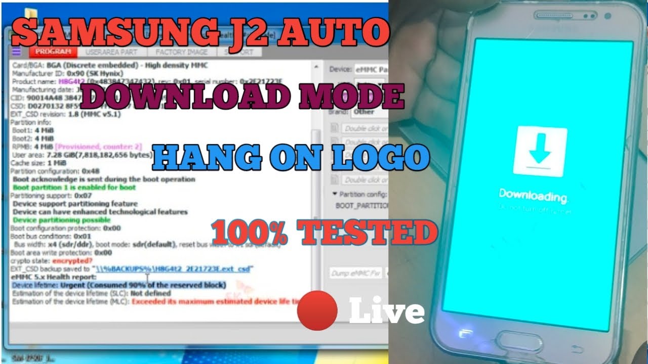 SAMSUNG J2 STRUK IN DOWNLOAD MODE | FIX