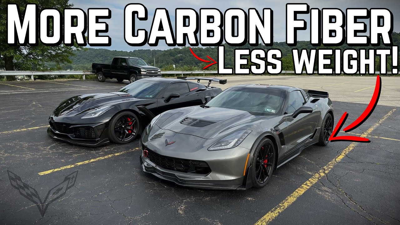 The REAL reason for carbon fiber! Corvette Z06 Carbon Fiber WEIGHT REDUCTION!