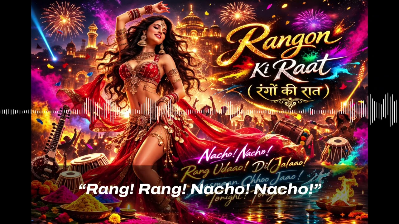 Rangon Ki Raat रंगों की रात, भारतीय पॉप, पारंपरिक वाद्य क्रॉसओवर, रोमांचक नृत्य धुन