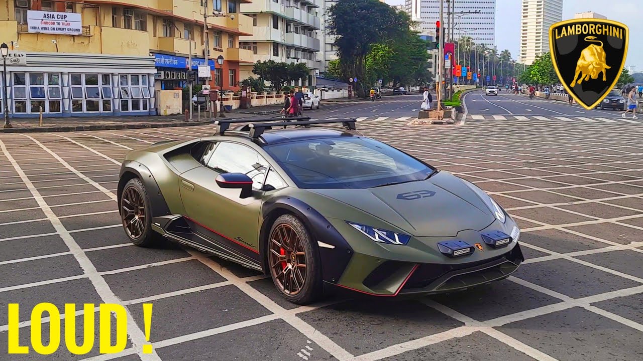 СРЕДНЕЕ ВОСКРЕСЕНЬЕ МУМБАЯ 4K | Индия | НОВЫЙ Lamborghini Sterrato, Ferrari 458I, Porsche GT3, G6...
