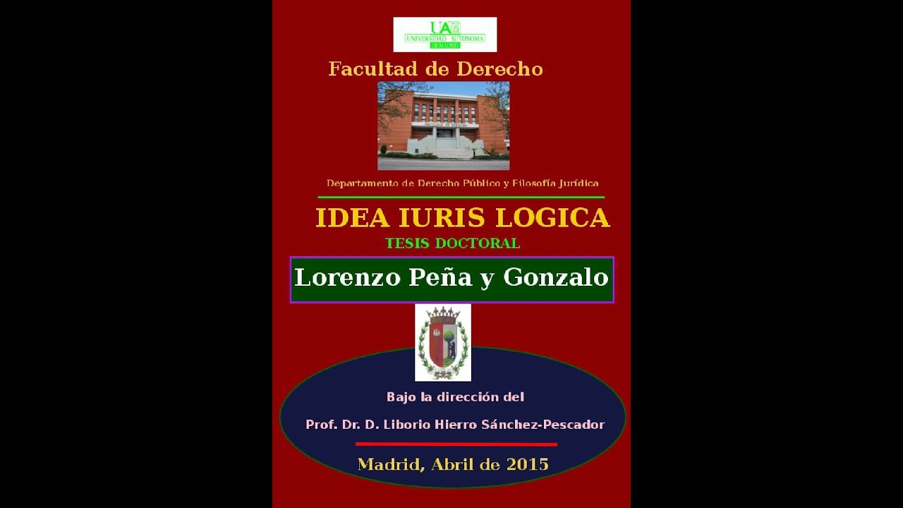 Suplemento librario 40. Tesis doctoral: Idea Iuris Logica