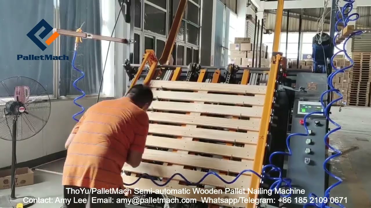 Semi-Automatic Wooden Pallet Nailing Machine for EPAL Euro Pallet/Stringer Pallet/ CP Series Pallet