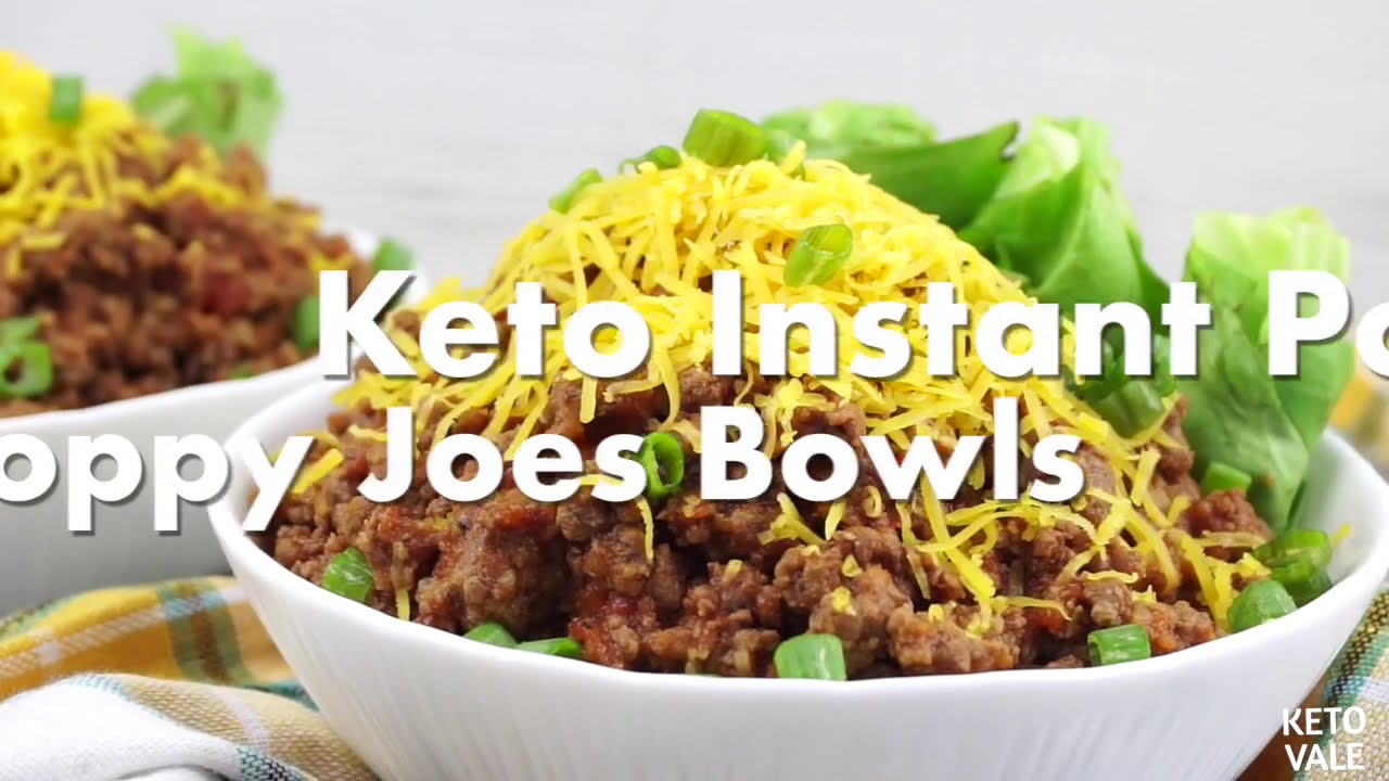 Cheesy Instant Pot Sloppy Joes Bowls Low Carb Keto Recipe