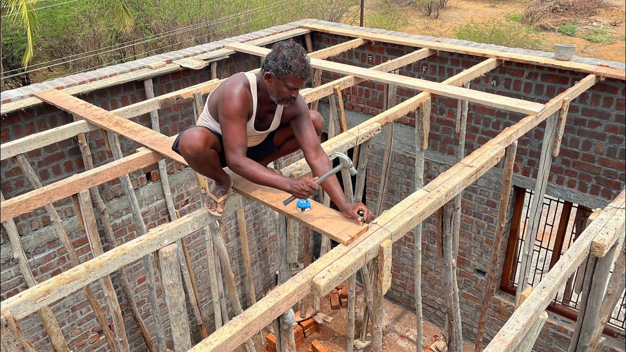 16×16ft Living Hall Roof Formwork_Techniques&Construction of Roof Slab Centring Work Accurately