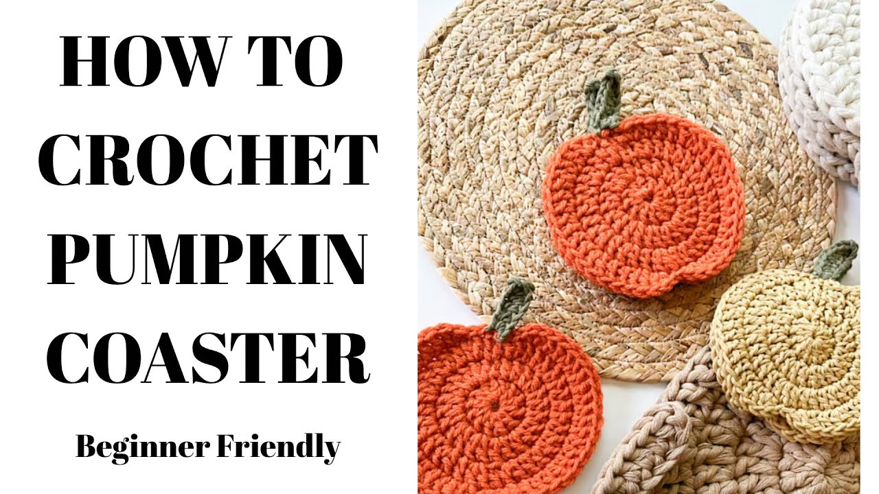 HOW TO CROCHET PUMPKIN COASTER | HOW TO CROCHET PUMPKIN | BEGINNER FRIENDLY TUTORIAL
