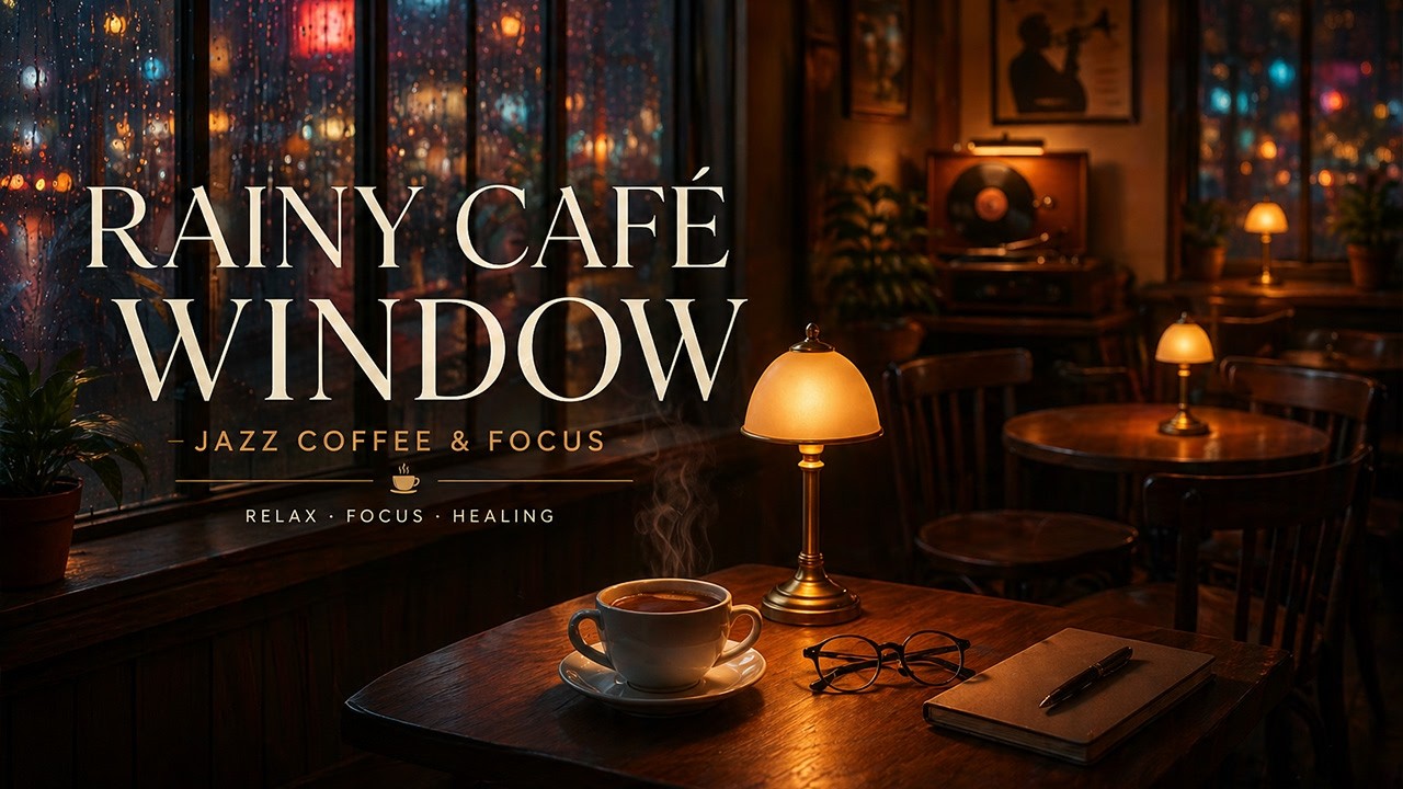 Urban Sanctuary — Season 3 | EP01 — Rainy Jazz Café Window | Warm Night Coffee Jazz (3 Hours)